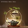 Gran Adorno de Árbol de la Fortuna de Arena Movediza Líquida con Fuente de Agua Corriente para Decoración de Oficina para Atraer Riqueza y Prosperidad