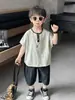 0666 Traje de Verano sin Mangas para Niños, Conjunto de Dos Piezas de Chaleco Holgado Estilo Coreano para Niños, Nuevo Estilo Delgado de Moda para Verano 2026