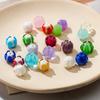 Han Yu-borde Pétalos de lirio del valle cuentas sueltas Flor de Lanling cuentas de vidrio aretes pulsera pasador cuentas accesorios de joyería para DIY