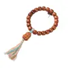 Pulsera DIY Estilo Cacahuete de Madera de Azufaifo, Tamaño 8x9, Cuentas de Oración de Madera para Hombres y Mujeres, Venta al por Mayor desde el Fabricante