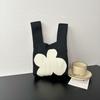 Bolsa Tricotada com Senso Avançado Nova Bolsa de Pulso de Desenho Animado Bolsa de Férias Bolsa de Mão Nicho Versátil Bolsa de Mão Bolsa de Presente