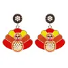 Suministro transfronterizo de pendientes de metal lindo patrón de frutas pendientes europeos y americanos los más vendidos en Amazon pendientes de Acción de Gracias personalizados