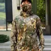 Y01 Ropa de Protección Solar para Exteriores para Hombres y Mujeres Ropa de Pesca Transpirable Delgada Vista de Pesca Elástica Verano Delgada Ropa de Pesca Camuflada