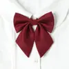 Jk Roupa de Formatura Bacharelado Baseada no Japão Gravata Feminina Fotografia de Formatura Uniforme Escolar Vinho Tinto Gravata Borboleta Camisa Grátis Raiz de Pena Vermelha Gola Flor Tendência