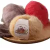 Suéter Bufanda Abrigo Sombrero de Hilo de Mohair de Alpaca Degradado de Pelo Largo Material DIY Tejido a Mano para Heattech