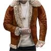 Chaqueta Gruesa Estampada para Hombre de Invierno 2023 Europea y Americana Nueva Integrada de Ante y Piel Sintética Tienda Independiente