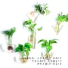 Vaso de parede vidro criativo sala de estar decoração de parede transparente minimalista arranjo de flores hidropônicas vaso de planta jiboia de parede