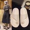Chinelos de verão femininos 2024 novos casuais moda celebridade da internet sandálias slip-on plataforma sapatos de plataforma sapatos de praia