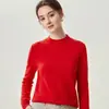 Suéter Gola Semifechada 100% Caxemira Pura Outono/Inverno Primeira Linha Prêt-à-porter Casual Tricô Solto Camada Base