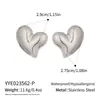 Pendientes con Forma de Corazón Transfronterizos Europeos y Americanos Regalo para Citas Joyería Impermeable Ecológico Acero Inoxidable Lujo Ligero Moda Accesorios para Mujer