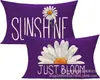 Transfronterizo Nuevo Primavera y Verano Girasol Coche Helado Flor Lino Estampado Cojín de Cintura Dormitorio Coche Decorativo Sofá