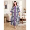 Vestido Longo Estampado com Strass Novo de Verão Atacado, Vestido Solto com Elasticidade em Quatro Direções, Elegante Vestido Longo Feminino