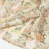 Top de Gasa Estampado con Volantes de Verano Nuevo Estilo Europeo y Americano para Mujer 1021