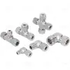 Conector de Virola de Acero Inoxidable 304 Recto Pu Tres Vías Pe Instrumento Tubería de Cobre Conector Intermedio