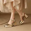 Zapatos de punta cuadrada 46 sandalias destalonadas nuevas talla 2023 comercio exterior hebilla de dedo del pie bolso talla verano sandalias de tacón alto gruesas 32