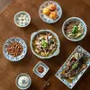 Jantar de Reunião Cerâmico Atacado Tigelas, Tigelas de Arroz Domésticas de Alta Qualidade, Tigelas para Legumes, Tigelas Redondas Grandes para Restaurante Hotel, Tigelas de Sopa