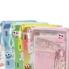 Bolsa de Documentos Asa Cremallera Papel de Prueba Carpeta Mochila Estudiante Dibujo Animado Transparente A4 Cáscara Dura Tarea Examen Almacenamiento