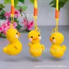 Patoito de Animal Tejido a Crochet Hecho a Mano Lindo Colgante de Bolso Llavero Venta al por Mayor Transfronteriza Pato Amarillo Pequeño Terminado