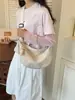 Bolsa Transversal Feminina Bolinho Pequena 2026 Nova Bolsa de Grande Capacidade Feminina Casual Leve de Lona Bolsa de Ombro Único Feminina