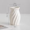 Shu men Jarrón de cerámica blanco simple giratorio decoración flor seca flores hidropónicas decoración de escritorio nórdica decoración floral
