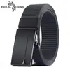 Cinturón de Lona Tejida sin Hebilla de Aleación con Hebilla Automática para Hombre, Cinturón Juvenil de Moda, Venta Directa del Fabricante