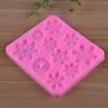 Molde de silicona para fondant con forma de copo de nieve navideño, molde para arcilla ultraligera, molde para decoración de pasteles, molde para galletas