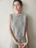 ¡Diseño elegante! Chaleco de Punto de Cachemira para Mujer con Hilo de Puntos de Colores y Bordes de Flecos, Nuevo Simple de Cuello Redondo Otoño 2026