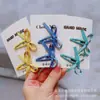 Pinza de tela hecha a mano estilo coreano de 4 cm con forma de gota de agua, pinza para BB, pasador de lazo, pasador pequeño para bebé, flor para la cabeza, clip de rotura