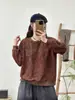 26 Suéter Feminino Novo de Outono com Estampa Vintage, Gola Redonda, Caimento Solto, Pulôver de Manga Longa, Top Casual Artístico, Novo Estilo