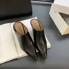 Mules de Piel Suave para Mujer con Punta Cuadrada Pequeña, Tacón de Cuña Alto, Calzado de Moda para Exteriores, Mules Slip-On de Tacón Grueso