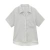 Love and Nancy Trece Líneas Minimalista Verano Estilo Coreano Transpirable Ligera de Botones Sencillos Manga Corta de Lino Camisa para Mujer 22160