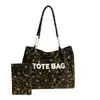Bolso de mano nuevo estilo coreano retro con estampado de leopardo, gran capacidad, casual y adecuado para ir al trabajo, bolso de hombro elegante, bolso de mano de moda