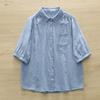 ¡Dinero doméstico! Polo de Algodón Doble Hilado 2025 Color Sólido Casual Manga Corta Camisa para Mujer Camisa de Manga Corta para Mujer