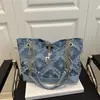 Bolso Bandolera Cuadros de Mezclilla Bolso Baguette Verano 2025 Nuevo Bolso de Hombro Elegante Bolso de Axila Francés para Mujer