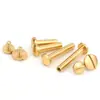 Clavos de latón de cabeza plana redonda para libros al por mayor, tornillos de bloqueo de cara redonda, remaches macho-hembra, clavos para cinturones M3, clavos macho-hembra