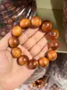 Pulseira Taihang Chen Hua Ya Bai 2.0 óleo vermelho círculo único horizontal contas transparentes alto teor de óleo 108 contas antigas atacado