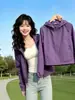 2026 Nueva Chaqueta con Capucha para Mujer Cintura Ajustada Adelgazante Ropa Exterior Otoño Corta para Exteriores Chaqueta Softshell Chaqueta Ajustada para Mujer Cuero
