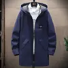 2024 Lançamento Principal Meio Longo Outono Jaqueta Masculina Explosões Grande Casaco Trench Coat Tendência