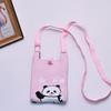 2024 Bolsa de Mão Mini de Tricô Guofeng Panda Bolsa de Celular Fashion Guofeng Bolsa de Ombro Bolsa Casual Versátil
