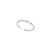 Anillo Minimalista Versátil de Bambú para Mujer, Estilo Fresco, Anillo Abierto Único para el Día a Día, Apilable, Anillo de Dedo Índice de Moda