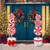 Nuevo letrero de suelo navideño con diseño de cachorro Grinch, letrero impermeable para césped de fiesta al aire libre, jardín