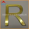 Logo de Marca Acero Inoxidable Dorado Letras Sólidas Creativas Boutique Parche de Letras de Acero Inoxidable Espejo con Letras Cepilladas con Adhesivo