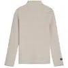 Nuevo Top Térmico de Manga Larga con Cuello Medio Alto Ajustado para Mujer, Camiseta de Manga Larga, Top para Madre, Capa Interior Gruesa y Cálida, Rayado, Temporada de Otoño e Invierno