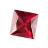 Pedra Solta de Corindo Vermelho Quadrada, Gema de Corindo Vermelho Sangue de Pombo com Base Pontiaguda, Fornecimento Direto do Fabricante, Acessórios para Joias no Atacado