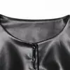 Ins Transfronterizo Europeo y Americano 2026 Nueva Moda Elegante Ropa de Mujer al por Mayor Versátil Color Sólido de un Solo Botón sin Mangas Chaleco de Cuero