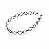 Base negra de hierro onda espiral aro deportivo para la cabeza hebilla para el pelo horquilla fina de baño universal para hombres y niñas aro para lavarse el pelo al por mayor