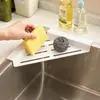 Estante de Almacenamiento con Drenaje para Esquina de Fregadero de Cocina Colocación Directa Sin Taladrar Usa Diseño de Guía de Agua Hueca Drena Rápidamente