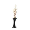 Decoração Natalina Dourada Artificial Transfronteiriça Balde da Sorte com Folhas de Eucalipto Douradas para Arranjo Floral de Ano Novo Decoração com Folhas Douradas