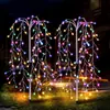 Novos pisca-piscas solares de estrela explodindo com fio de cobre para iluminação de jardim e pátio, luzes de atmosfera festiva, luzes de Natal