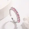 Anillo Rosa Sakura con Tachuelas de Diamante, Estilo Palacio Retro, Diseño Hermoso, Versátil y Moderno, Anillo Súper Brillante para el Dedo Índice, Joyería para Mano de Mujer